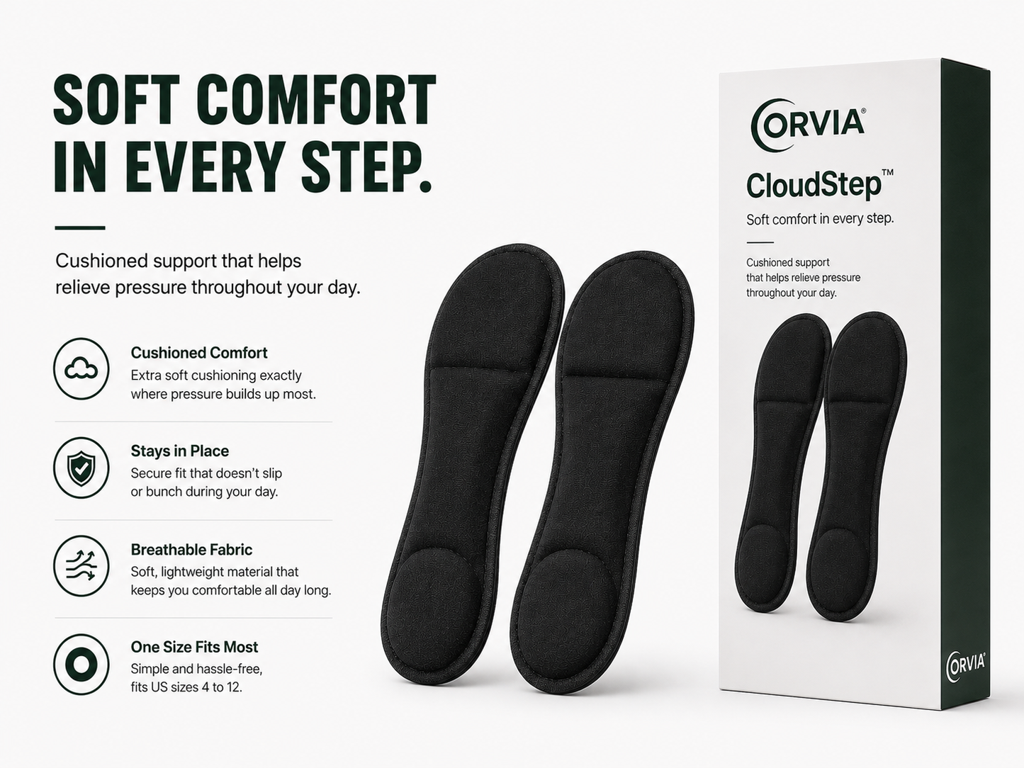 ORVIA CloudStep™ – Cushioned Pressure-Relief Socks