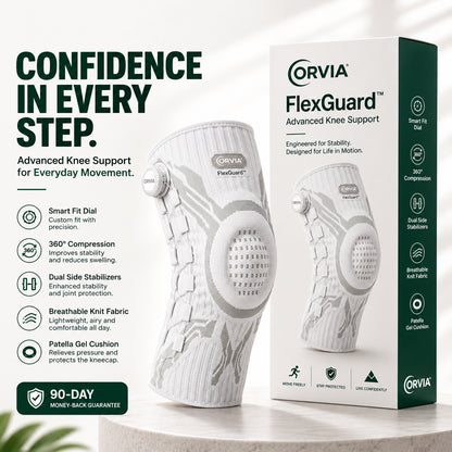ORVIA FlexGuard™ – Adjustable Compression & Stabilizing Knee Brace