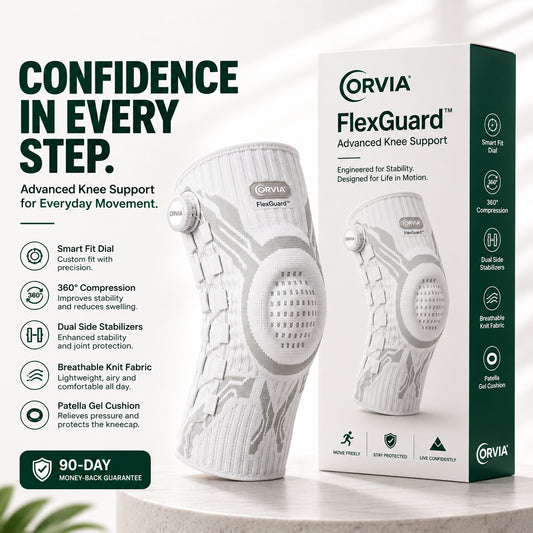 ORVIA FlexGuard™ – Adjustable Compression & Stabilizing Knee Brace